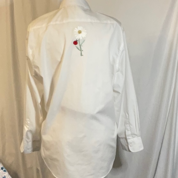 Tia Designs Embroidered Blouse With Rhinestone Accents - Picture 5 of 7